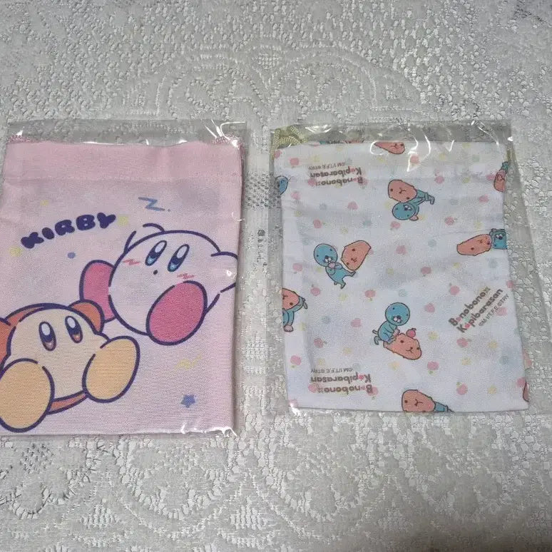 [BUNJANG] Kirby, Bonobono, and Pingu Pouch & Notebook Bundle / 새상품)별의 커비/보노보노 파우치/핑구 노트 일괄