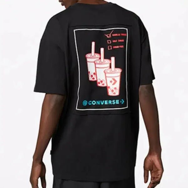 [BUNJANG] Converse Applique Short-sleeve Tee Black Oversized Fit / 컨버스 애플리케 단슬리브 티셔츠(105)오버핏