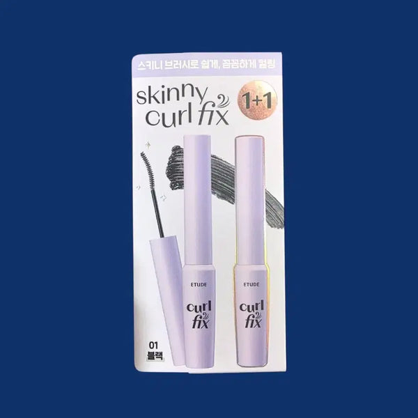 [BUNJANG] Etude Curl Fix Skinny Mascara (1+1) - 01 Black (Sealed) / 에뛰드 컬픽스 스키니 마스카라 1+1 01.블랙 미개봉