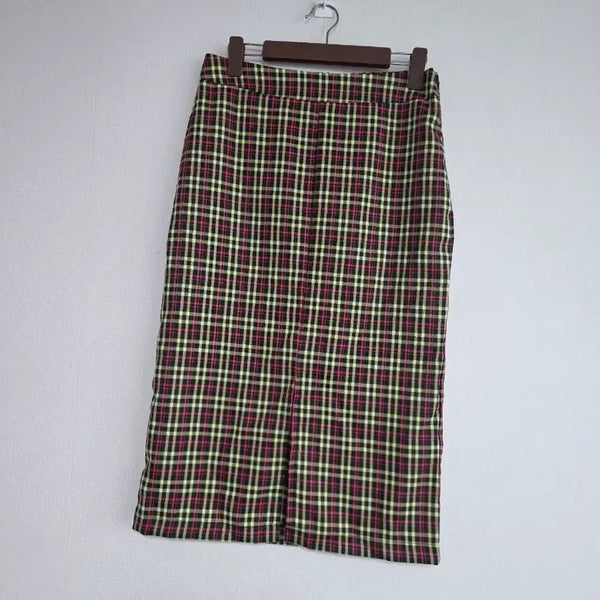 [BUNJANG] LAP Check Pattern H-Line Skirt / LAP체크 패턴 H라인 스커트