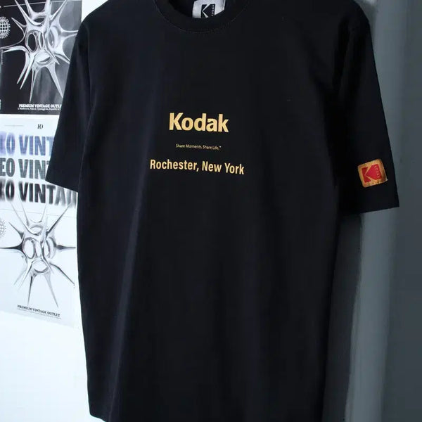 [BUNJANG] Kodak Lettering T-Shirt Black Old School / (XS-S) 코닥 반팔 티셔츠 레터링 블랙 올드스쿨-1857C