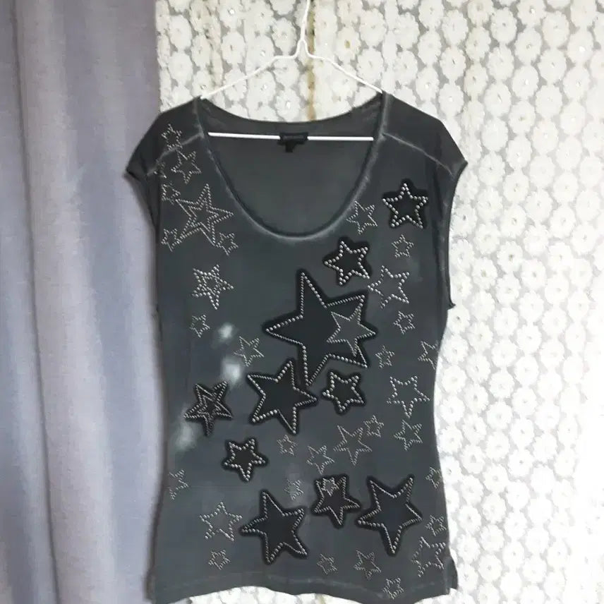 [BUNJANG] Just Cavalli Grey Sleeveless T-shirt / 저스트 까발리 회색 민소매 티셔츠