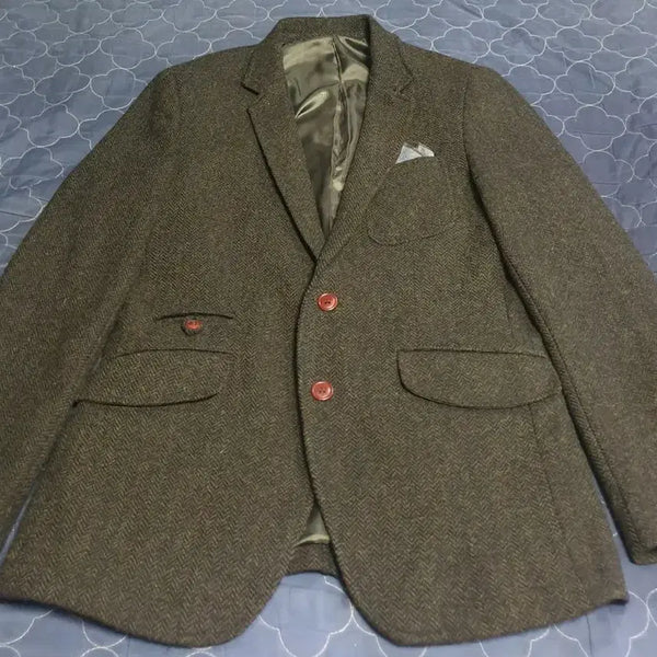 [BUNJANG] The Class Homme 10s Herringbone Classic Wool Blazer (95) / 더 클래스 옴므 10s 헤링본 행거치프 클래식 울 블레이저 (95)