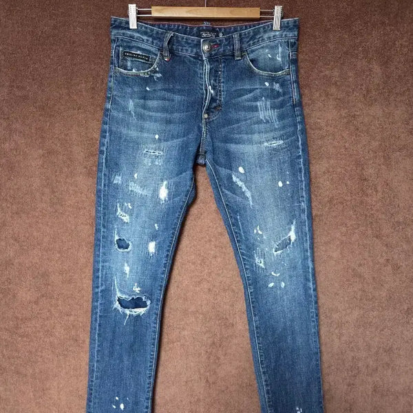 [BUNJANG] Philipp Plein Distressed Painting Slim Fit Jeans / 필립플레인 청바지 디스트로이드 페인팅진 32