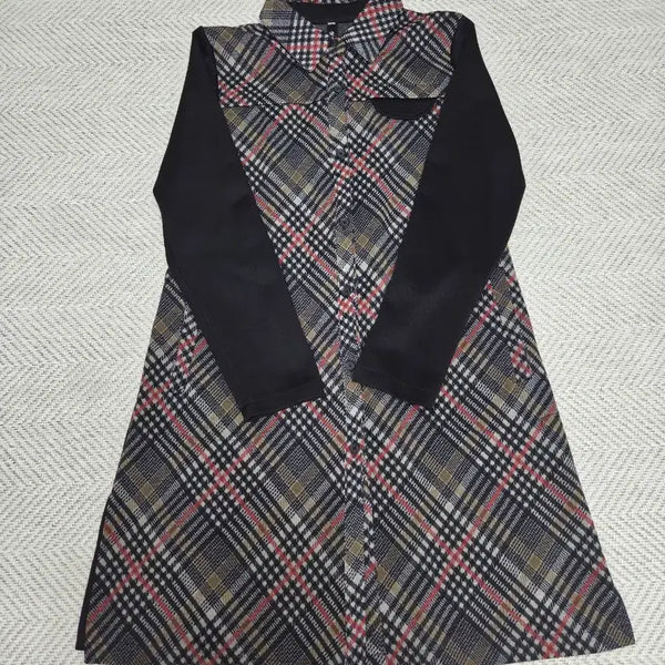 [BUNJANG] Check Pattern Long Cardigan Style Shirt / 체크패턴 가디건스타일셔츠