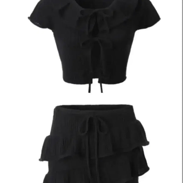 [BUNJANG] 3Times Bunny Knit Cardigan Skirt Set / 쓰리타임즈 버니 니트 가디건 스커트 세트 셋업