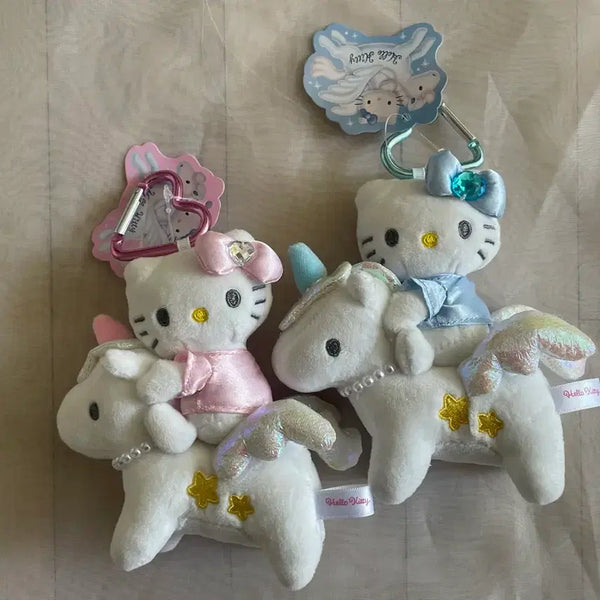 [BUNJANG] Hello Kitty Unicorn Plush Keychain Set / 헬로키티 유니콘 인형 키링 세트