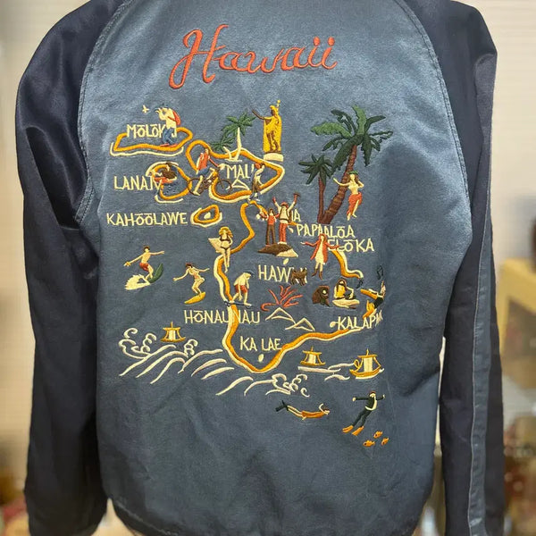 [BUNJANG] REMI RELIEF Reversible Hawaiian Sukajan Jacket with Embroidery / REMI RELIEF 레미릴리프 빔즈별주 리버시블 하와이 스카잔 자수 L