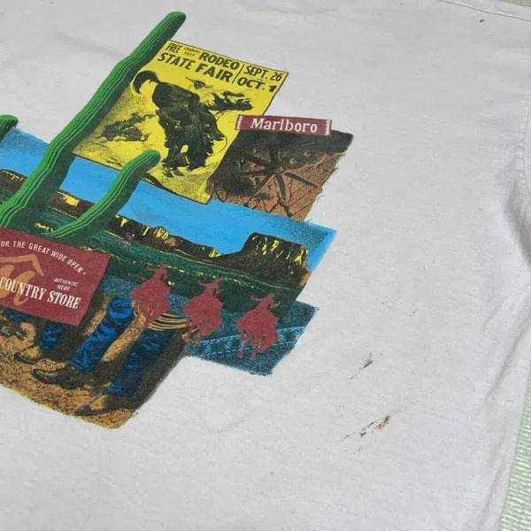 [BUNJANG] Vintage 90s Marlboro Cactus Print T-Shirt XL / 90s 빈티지 말보로 선인장프린팅 티셔츠 XL