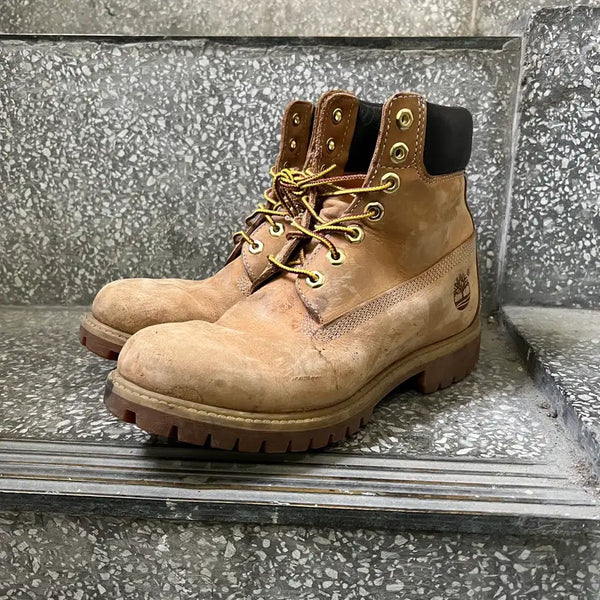 [BUNJANG] Timberland 6-Inch Classic Waterproof Work Boots Brown / 팀버랜드 6인치 워커 부츠 브라운 (00711)