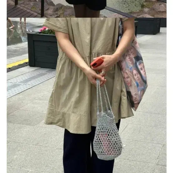 [BUNJANG] Silver Net Bag / 실버 그물가방