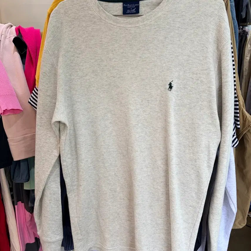 [BUNJANG] Polo Ralph Lauren Waffle Long Sleeve T-Shirt / 폴로 랄프로렌 와플 긴팔 티셔츠