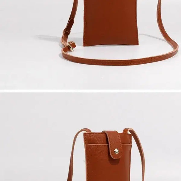 [BUNJANG] Natural Cowhide Mini Crossbody Phone Bag / 천연소가죽 휴대폰 가방(새것)