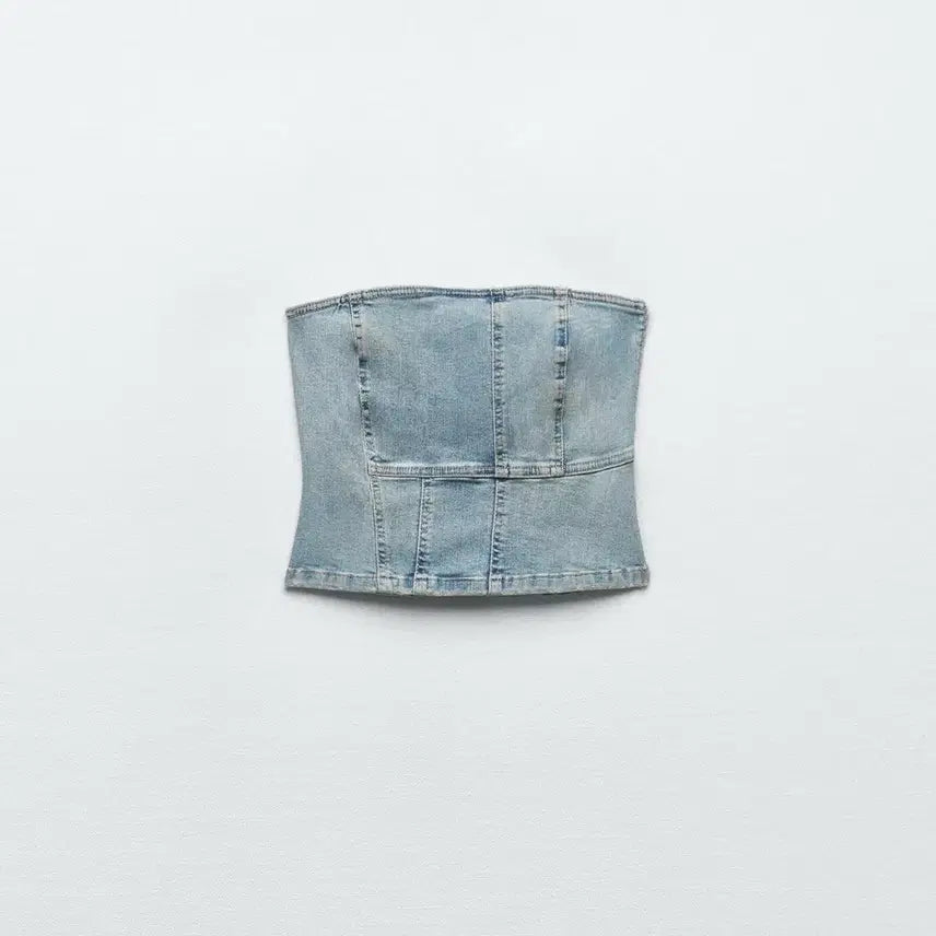 [BUNJANG] Zara TRF Denim Top / 자라 TRF 데님 탑