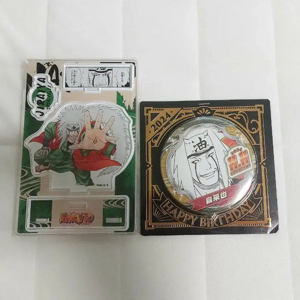 [BUNJANG] Naruto Jiraiya 2024 Birthday Can Badge & Diorama Acrylic Bundle Set (Sealed) / [미개봉 일괄] 나루토 지라이야 24 생일 캔뱃지, 디오라마 원화 아크릴