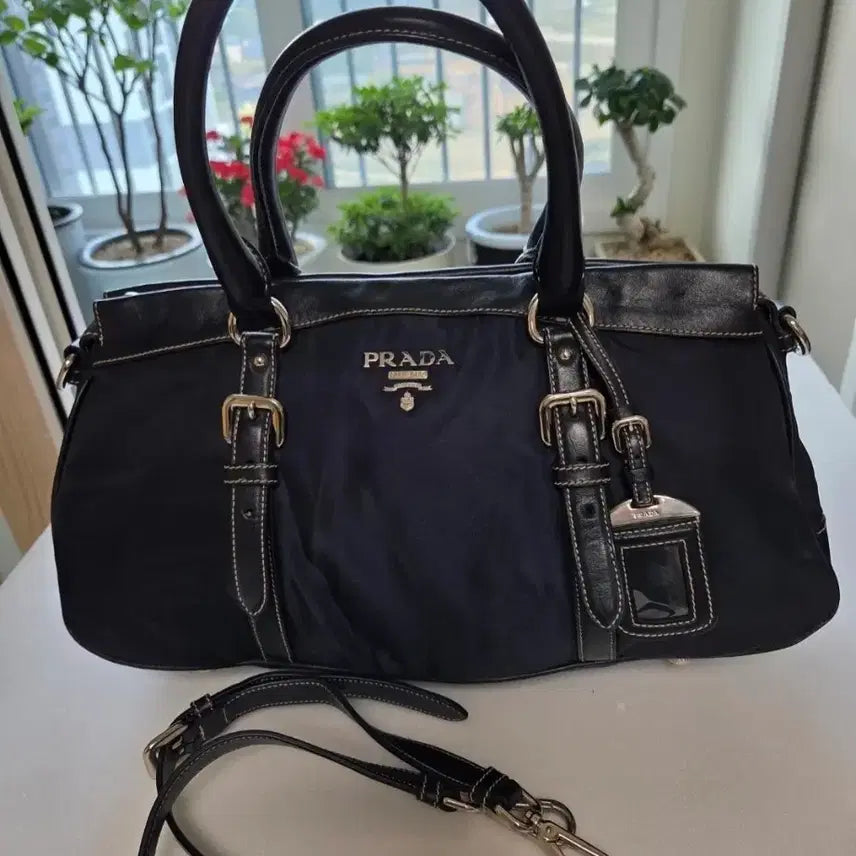[BUNJANG] Prada Pocono Tote Bag with Shoulder Strap / 프라다 포코노 토트백 + 숄더 스트랩