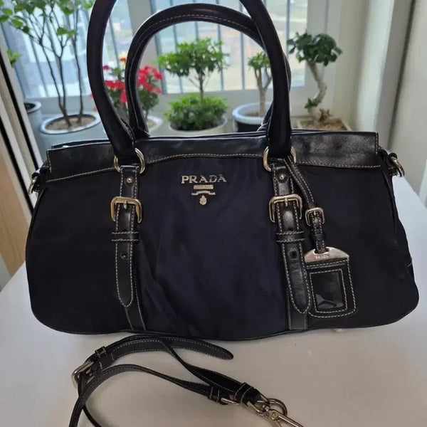 [BUNJANG] Prada Pocono Tote Bag with Shoulder Strap / 프라다 포코노 토트백 + 숄더 스트랩