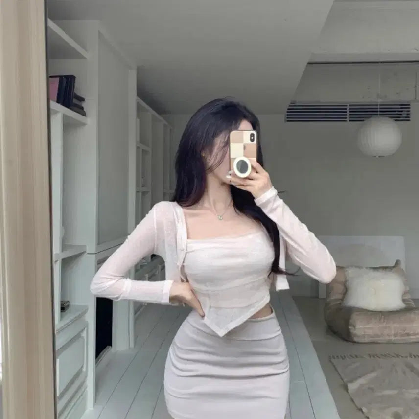 [BUNJANG] 알리사 오간자 쉬폰 끈나시 가디건 세트 르플레인 유솝 릴리코츠 더바넷 / 알리사 쉬폰 끈나시 가디건 세트 온드민 제니오 샵미네트 윤슬샵 르플레인