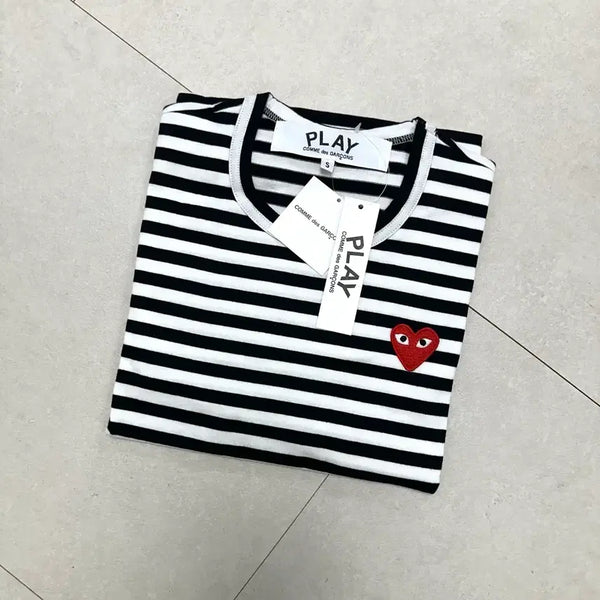 [BUNJANG] Comme des Garçons Striped Long Sleeve T-Shirt Black S / 꼼데가르송 스트라이프 긴팔티셔츠 블랙 S