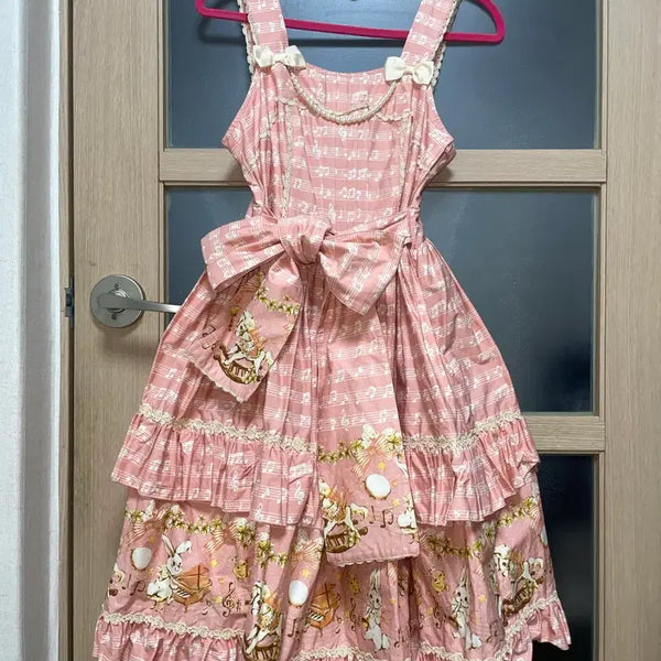 [BUNJANG] Bodyline Lolita JSK Music Note Rabbit Dress / 바디라인 음표토끼 로리타 점스카 jsk