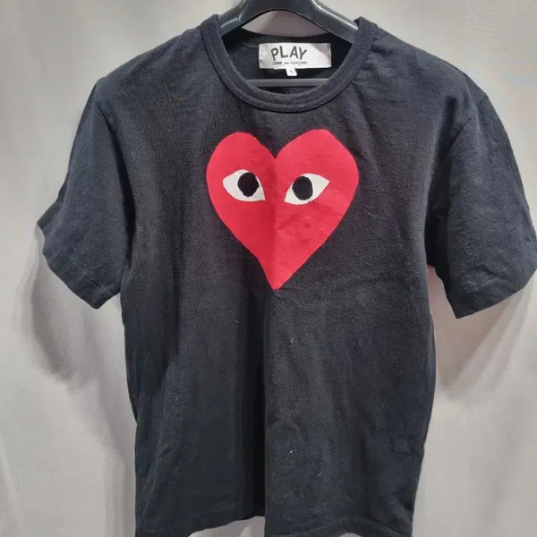 [BUNJANG] Comme des Garçons PLAY Black Heart Short Sleeve T-Shirt / 꼼데가르송 플레이 검정 하트 반팔티셔츠 s