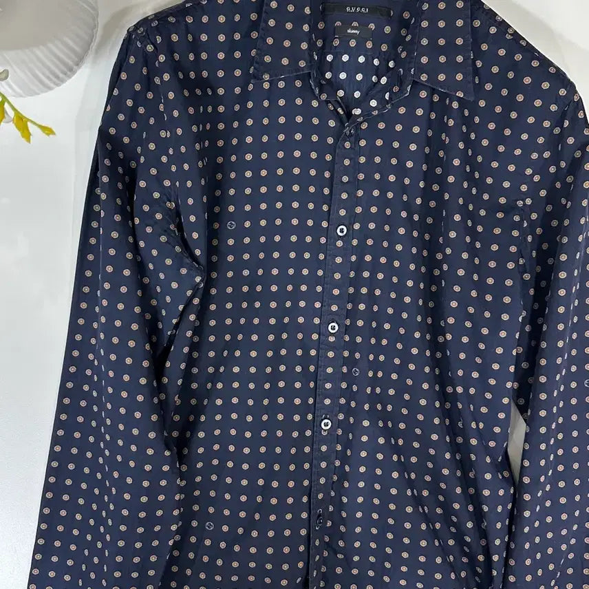 [BUNJANG] Gucci Cotton Silk Logo Pattern Shirt / 구찌 셔츠 코튼, 실크 로고 패턴 셔츠