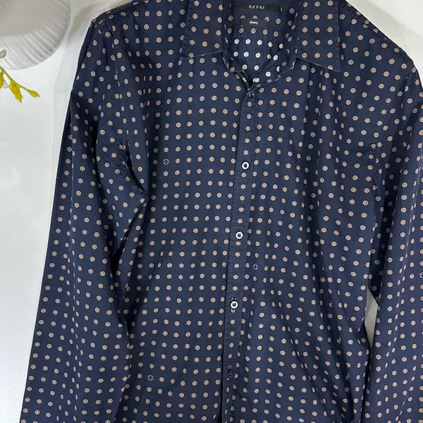 [BUNJANG] Gucci Cotton Silk Logo Pattern Shirt / 구찌 셔츠 코튼, 실크 로고 패턴 셔츠