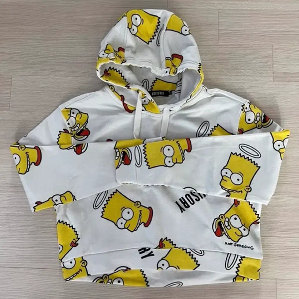 [BUNJANG] Advisory Simpsons Bart Printing Hoodie / Advisory 심슨 바트 프린팅 후드티