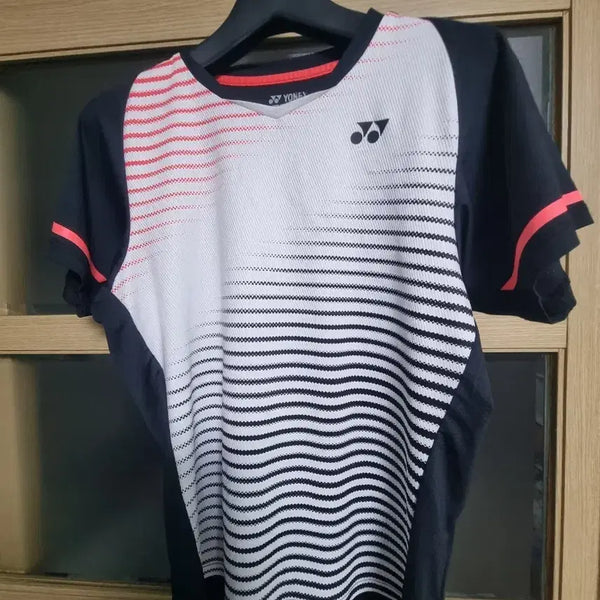 [BUNJANG] Yonex Badminton Short Sleeve T-Shirt - White/Black (Women's M) / 요넥스 배드민턴 반팔 티셔츠 화이트/블랙 m여성