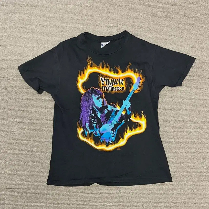 [BUNJANG] Hanes 90s USA Yngwie Malmsteen Band T-Shirt / 헤인즈 90s USA 빈티지 밴드티