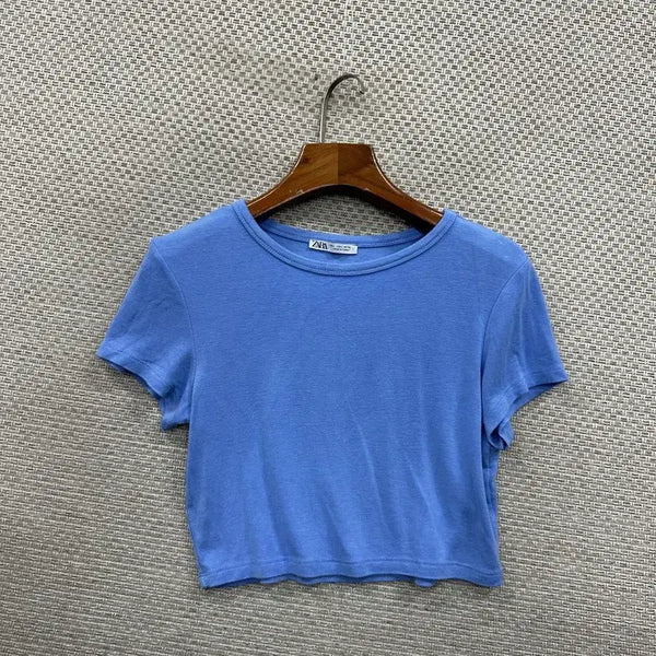 [BUNJANG] ZARA Spandex Slim Fit Short Sleeve T-Shirt - L / 자라 ZARA 스판 딱붙핏 반팔티 L D00040