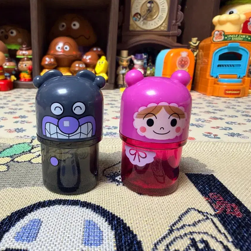 [BUNJANG] Anpanman Bacteria Man Baby Mini Sauce Container Set / 호빵맨 세균맨 아카짱 미니 소스통