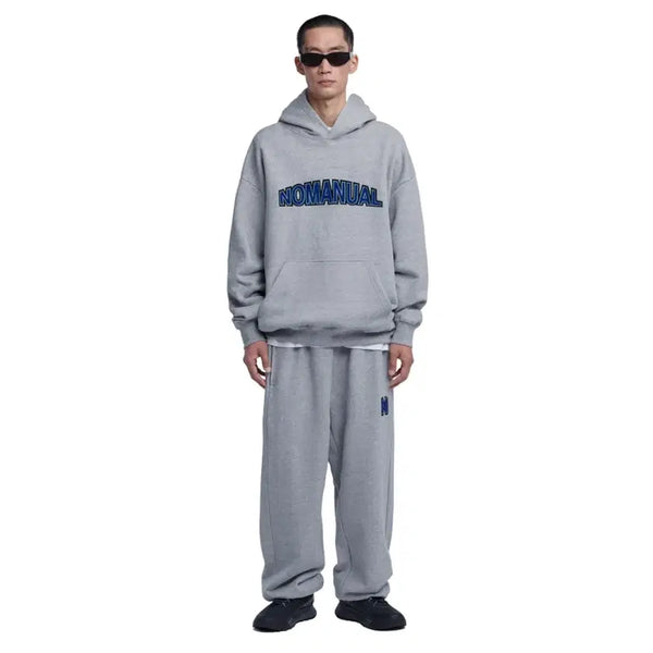 [BUNJANG] NOMANUAL Sweat Setup (Hooded Top & Bottoms) / 노매뉴얼 스웻 셋업
