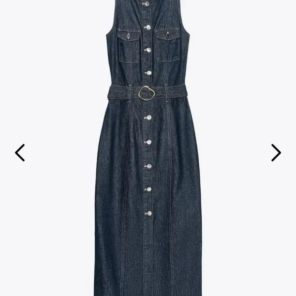 [BUNJANG] Zara Sleeveless Denim Dress / 10만원짜리 새상품 Zara 청원피스 슬리브리스원피스