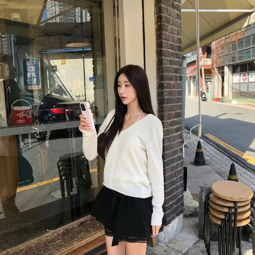 [BUNJANG] Shop Leve Riah Skirt Black / 새상품 택0, 샵르베 리아 스커트 블랙