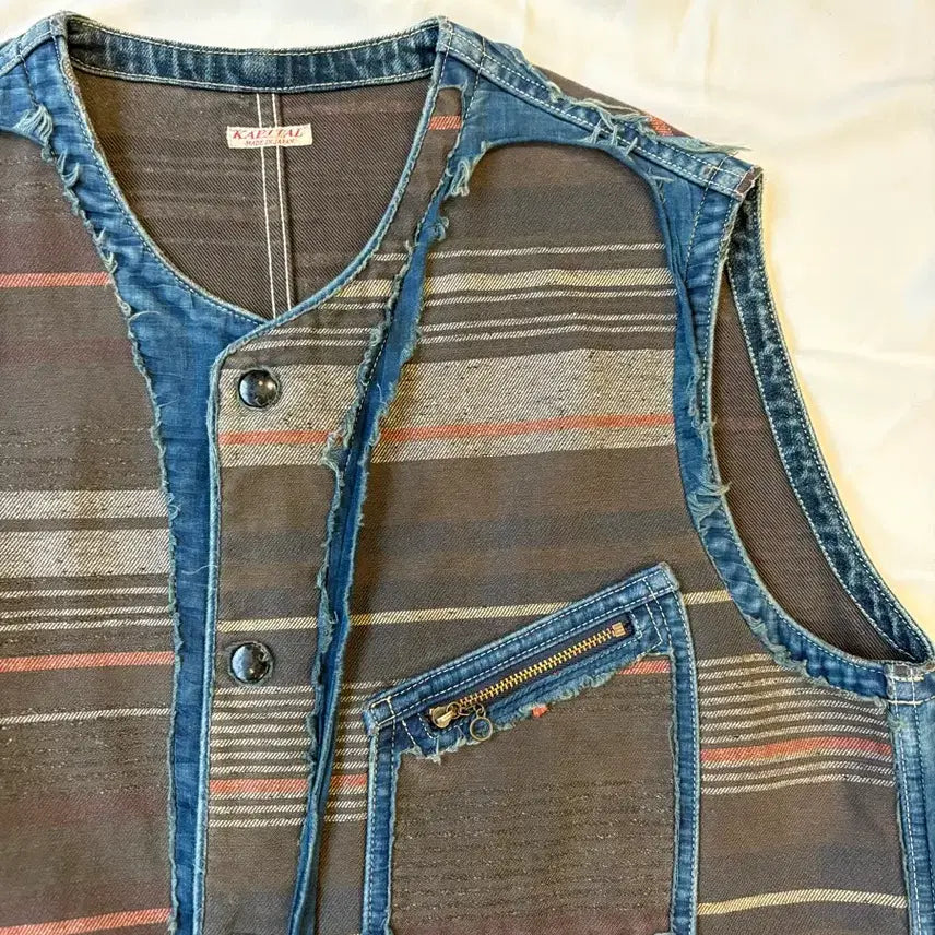 [BUNJANG] Kapital Kountry Patchwork Vest / Kapital Kountry 패치워크 베스트