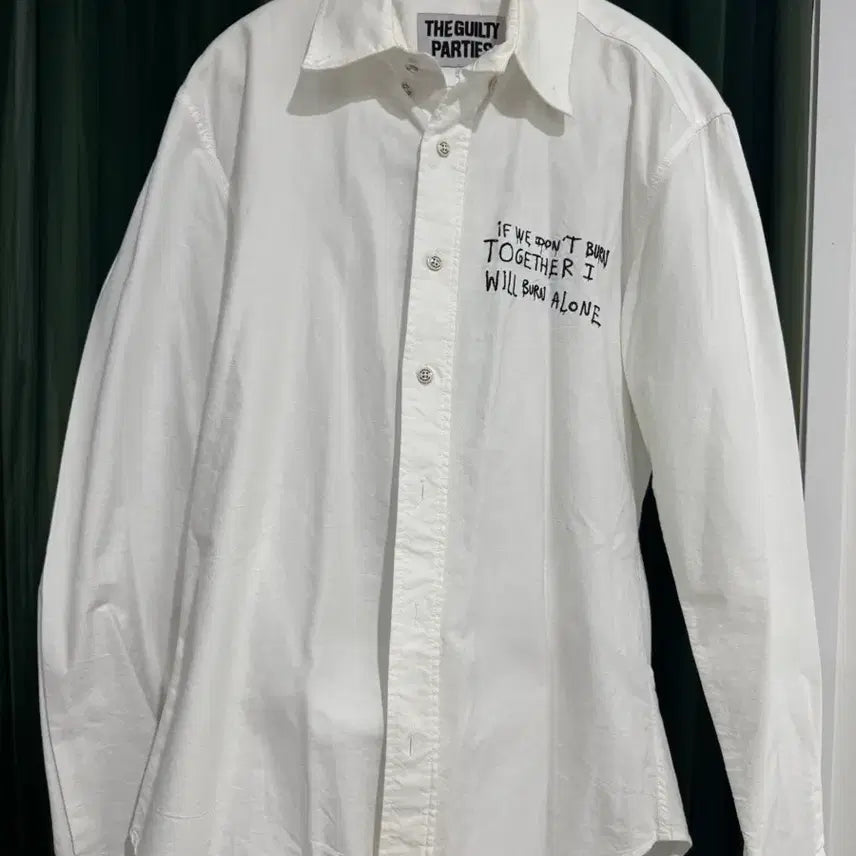 [BUNJANG] Wackomaria Tiger Embroidered Long Sleeve Shirt L / 와코마리아 타이거 자수 롱슬리브 셔츠 L사이즈