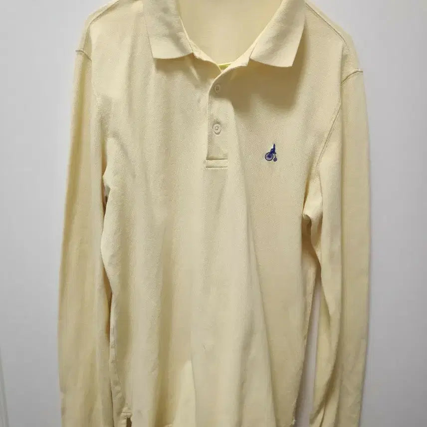 [BUNJANG] Beanpole Yellow Long-Sleeve Polo T-shirt (Size 100) / 빈폴 옐로우 긴팔 폴로티셔츠 100