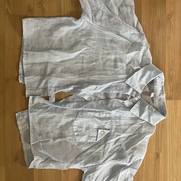 [BUNJANG] Sky Blue Women's Blouse Shirt / 히늘색 여자 셔츠