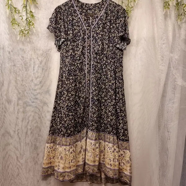 [BUNJANG] Thursday Island Border Mix V-Neck Dress Size S / 새옷 S 보더믹스 브이넥 원피스 써스데이아일랜드