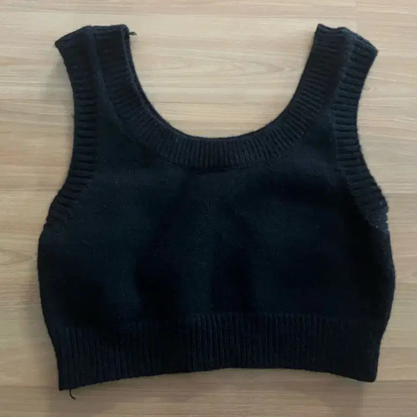 [BUNJANG] Black Knit Vest / 블랙 니트 조끼