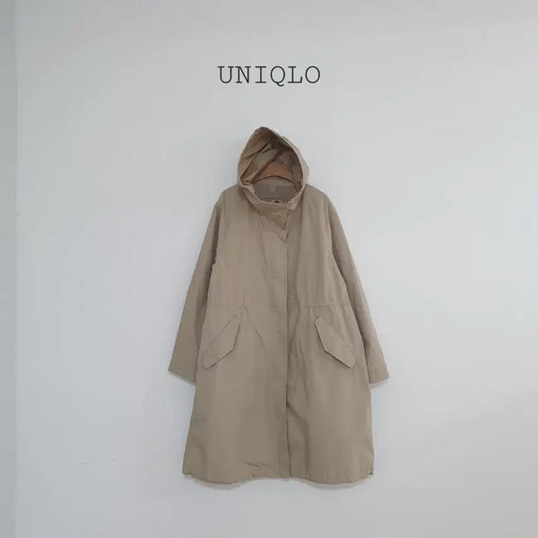 [BUNJANG] Uniqlo Beige Hooded Long Coat / 세일)No.26042711 유니클로 후드 롱 코트 베이지 야상