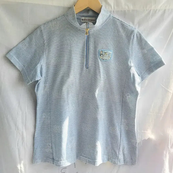 [BUNJANG] MU Sports Women's Half-Zip Short-Sleeve T-Shirt / MU스포츠 여성 반집업 반팔 티셔츠 M사이즈