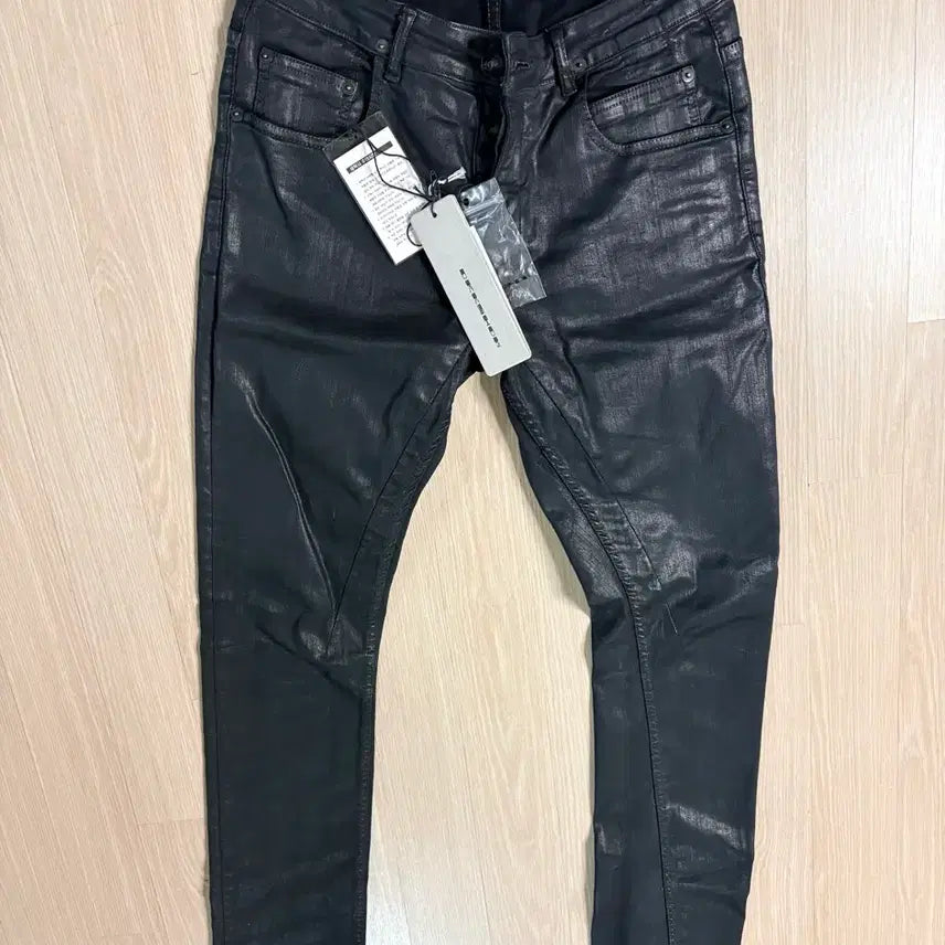 [BUNJANG] Rick Owens 17SS Detroit Cut Coated Jeans Black / (급처)릭오웬스 17ss 디트로이드컷 코팅진
