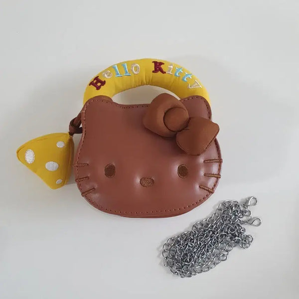 [BUNJANG] Hello Kitty Mini Tote Bag & Crossbody Bag (Brown) / 키티 미니 토트백  & 크로스백 (브라운)