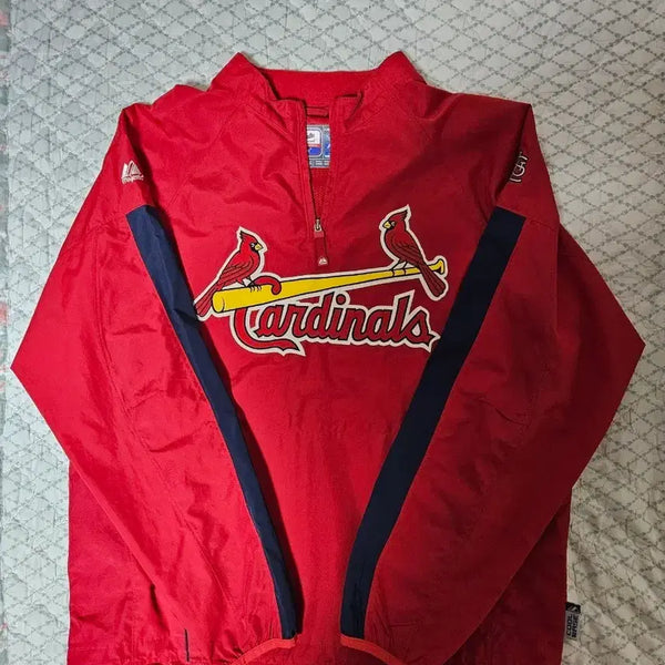 [BUNJANG] Majestic St. Louis Cardinals Baseball Windbreaker / 마제스틱 세인트루이스 카디널스 야구 바람막이