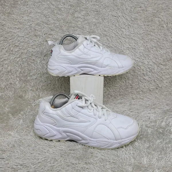 [BUNJANG] FILA Spline White Sneakers / 구제짱짱맨 240 FILA 휠라 스플라인 화이트 스니커즈