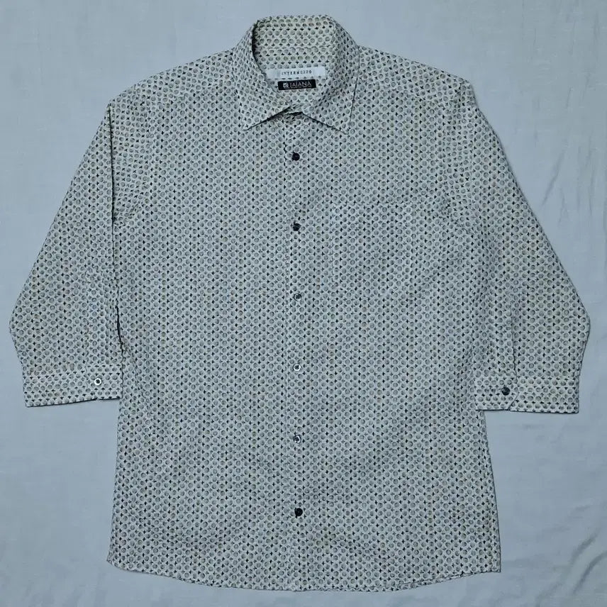 [BUNJANG] Intermezzo Italy TAIANA Fabric Premium Pattern Shirt / [M/95] 인터메조 x 이탈리아 TAIANA 원단 고급 패턴 셔츠