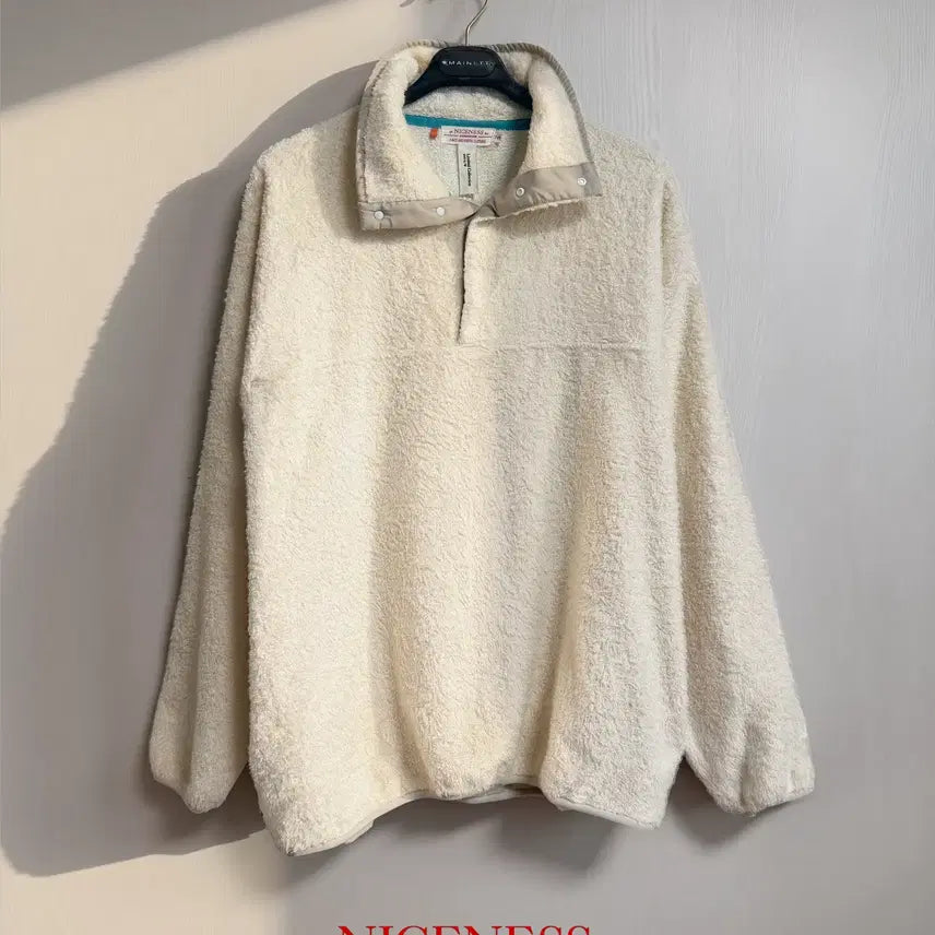 [BUNJANG] Nessus Dewey Wild Silk Boa Pullover Blouson / [/L]나이스네스 Dewey 와일드 실크 보아 풀오버 블루종