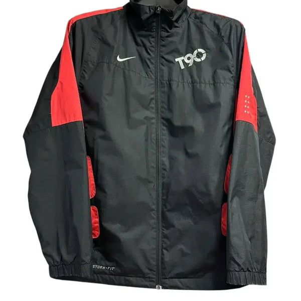 [BUNJANG] Nike T90 Storm-FIT Windbreaker Jacket Black/Red L / 나이키 T90 스톰핏 바람막이 블랙/레드 L size